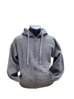 CottonRidge Plain Full Zip Hoodie Charcoal