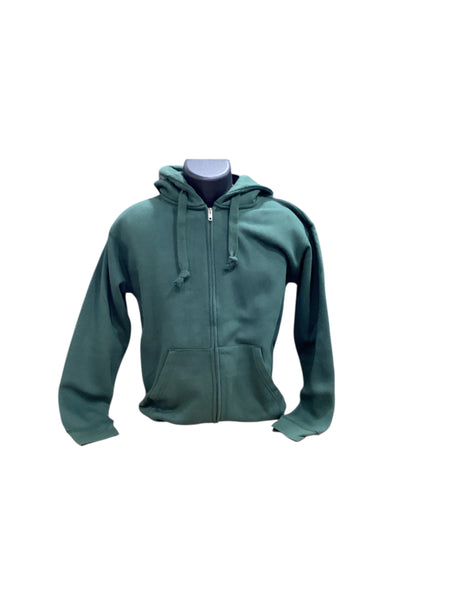 CottonRidge Plain Full Zip Hoodie Forrest