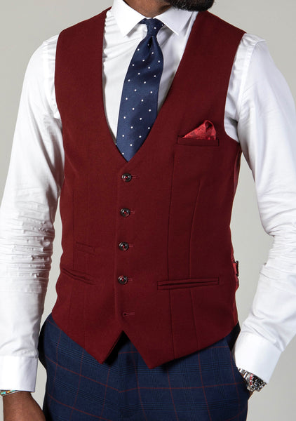 Marc Darcy Kelvin Waistcoat WINE