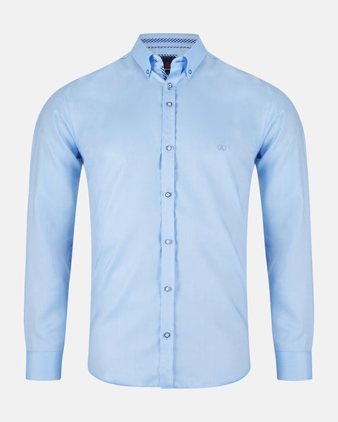 Andre Rhine/Oslo LS Shirt Plain Blue