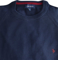 Tom Penn TPO69K Plain Crew Neck Navy