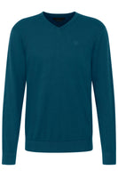 BUGATTI COTTON CASHMERE VEE DARK TEAL