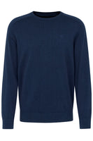 BUGATTI COTTON CASHMERE CREW INDIGO