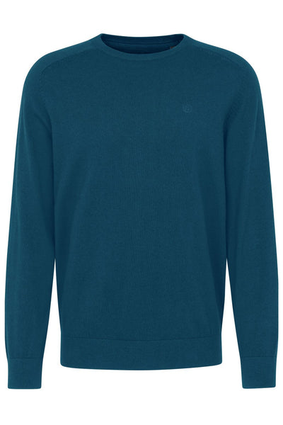 BUGATTI COTTON CASHMERE CREW DARK TEAL