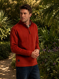 Brakeburn Frampton 1/4 Zip Sweat Rust