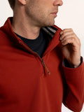 Brakeburn Frampton 1/4 Zip Sweat Rust