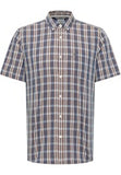 Mustang Gilroy SS Shirt Green Brown Chk