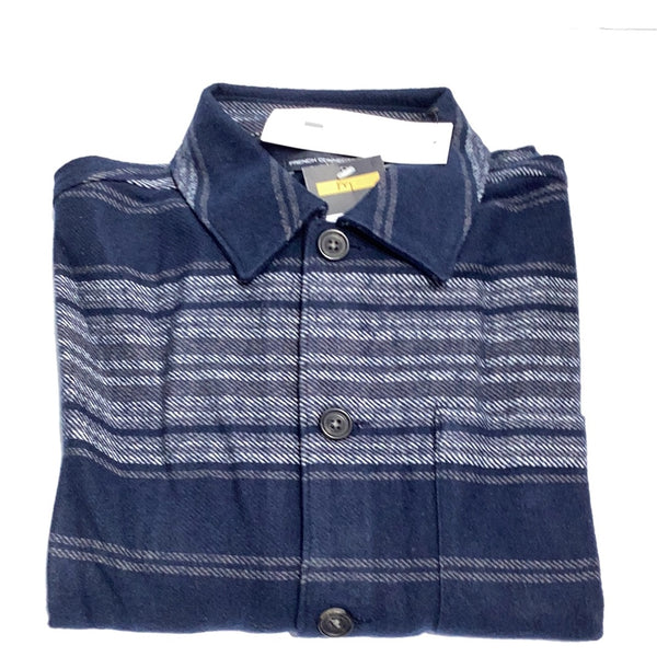 French Connection Heavy Twill Stripe Shirt Navy
