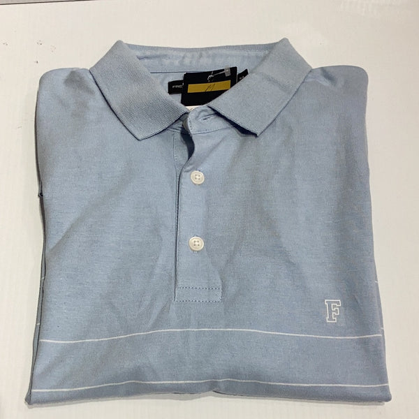 French Connection Striped Polo Blue