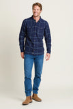 Breakburn Checked Shirt Navy