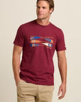 Brakeburn Paddles Tee Burgundy