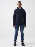 French Connection Double Breasted Layered Pea Coat