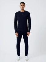 French Connection Henley Long Sleeve Top Navy