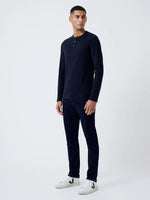 French Connection Henley Long Sleeve Top Navy