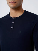 French Connection Henley Long Sleeve Top Navy