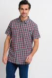 Breakburn Red and Navy Checked Shirt