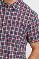 Breakburn Red and Navy Checked Shirt
