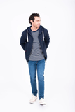 Breakburn Navy Marl Full Zip Hoodie