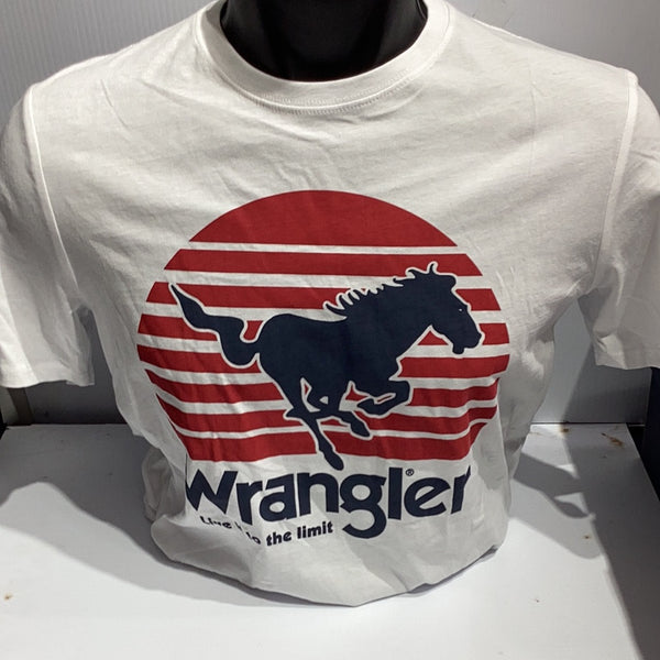 Wrangler horse Tee  White