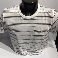 French Connection Striped Crew Tee White