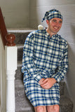 Lee Valley Flannel Men's Nightshirt - LV38 Douglas Blue Tartan