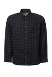 Collar Fleece Lined Flannel Shirts Men’s Green Tartan - Blackwatch (LV6)