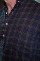 Lee Valley Flannel Men's Nightshirt - LV6 Green Tartan Blackwatch